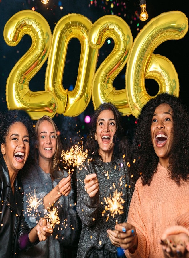 KALOR 32 Inch 2026 Gold Foil Number Balloons, 2026 New Years Decorations for 2026 Happy New Year Eve and Graduations Party Supplies - Image 5
